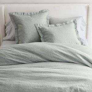 Pottery Barn full/queen Belgian linen duvet cover